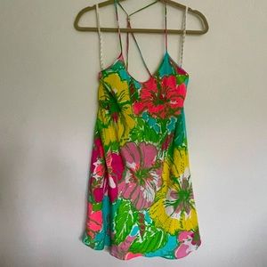 Lilly Pulitzer Silk Floral Trapeze Dress - XS
